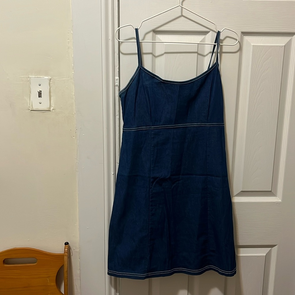 blue denim dress